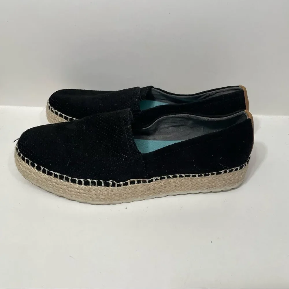 Dr. Scholl’s Black Platform Espadrille Flats